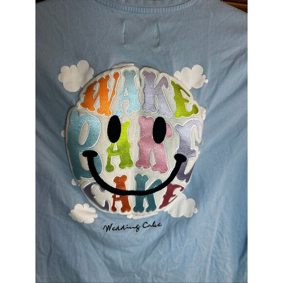 Wedding Cake Wake Bake Cake 3XL Embroidered T-Shirt - Picture 3 of 6